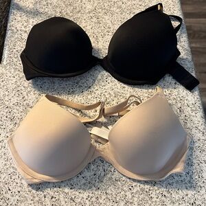 New with tags PINK Victoria's Secret Black and nude T-Shirt Bras